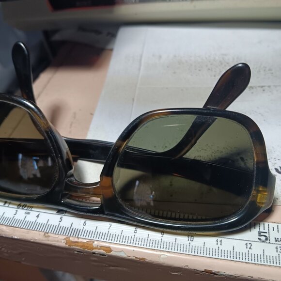 Vintage UOC Brown Tortoise Shell 4-5.5 Eyeglasses Frames 1960's 70's Groovy USA - Picture 8 of 9